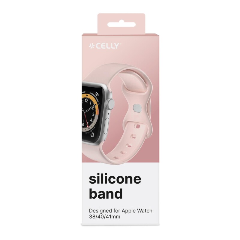 CELLY Λουράκι Σιλικόνης για Apple Watch 38/40/41MM Ροζ